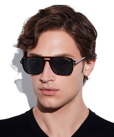 Tom Ford® FT0910 Crosby FT0910 Crosby 52V 59 - Classic Dark Havana With Dark Ruthenium Sunglasses