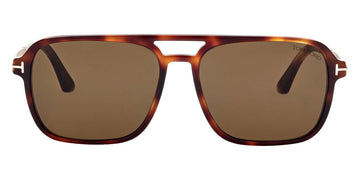 Tom Ford® FT0910 Crosby FT0910 Crosby 53J 59 - Shiny Medium Blonde Havana With Shiny Rose Gold Sunglasses