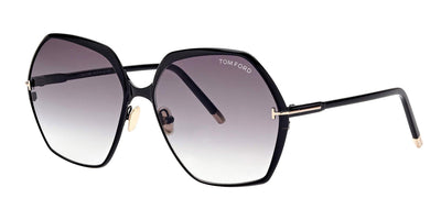 Tom Ford® FT0912 Fonda-02 FT0912 Fonda-02 01B 60 - Shiny Black Sunglasses