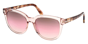 Tom Ford® FT0914 Olivia-02 FT0914 Olivia-02 72F 54 - Transparent Powder Pink With Antique Pink Havana Sunglasses