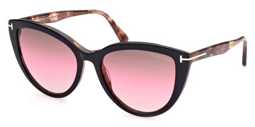 Tom Ford® FT0915 Isabella-02 FT0915 Isabella-02 05F 56 - 05F - Shiny Black & Pink Havana / Gradient  Brown, Pink, & Sand Lenses Sunglasses