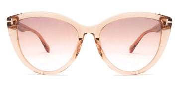 Tom Ford® FT0915 Isabella-02 FT0915 Isabella-02 45G 56 - 45G - Shiny Rose Champagne / Gradient Brown Lenses W. Gold Flash Sunglasses