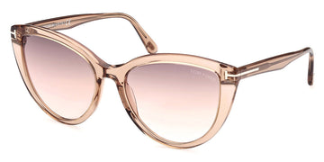 Tom Ford® FT0915 Isabella-02 FT0915 Isabella-02 45G 56 - 45G - Shiny Rose Champagne / Gradient Brown Lenses W. Gold Flash Sunglasses