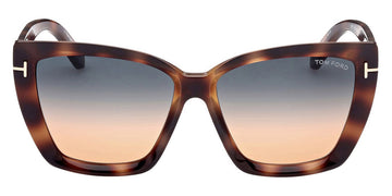 Tom Ford® FT0920 Scarlet-02 FT0920 Scarlet-02 53P 57 - 53P - Shiny Medium Havana / Gradient Teal-To-Orange Lenses Sunglasses