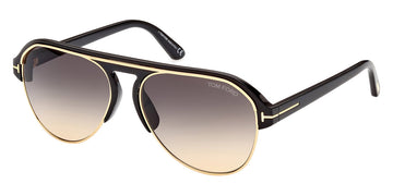 Tom Ford® FT0929 Marshall FT0929 Marshall 02V 58 - Matte Black With Dark Ruthenium Sunglasses