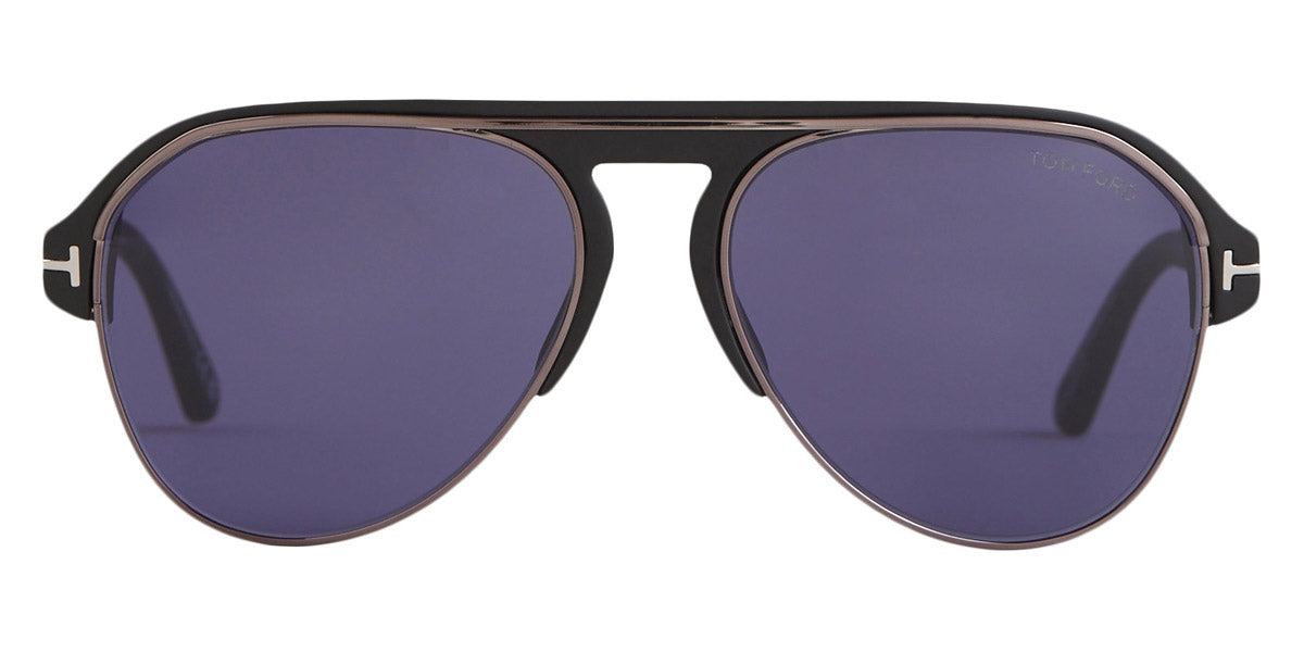 Tom Ford® FT0929 Marshall FT0929 Marshall 02V 58 - Matte Black With Dark Ruthenium Sunglasses