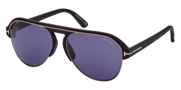 Tom Ford® FT0929 Marshall FT0929 Marshall 02V 58 - Matte Black With Dark Ruthenium Sunglasses