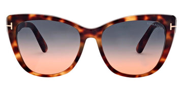 Tom Ford® FT0937 Nora FT0937 Nora 53W 57 - 53W - Shiny Medium Blonde Havana/ Gradient Blue To Amber Lenses Sunglasses