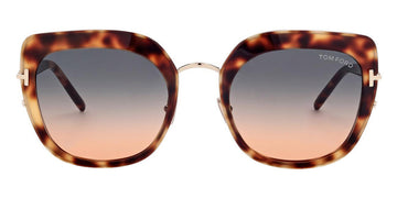 Tom Ford® FT0945 Virginia FT0945 Virginia 53P 55 - Shiny Blonde Havana And Rose Gold Sunglasses