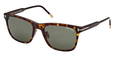 Tom Ford® FT0955-D FT0955-D 52N 57 - 52N - Dark Havana / Green Sunglasses