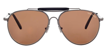 Tom Ford® FT0995 Raphael-02 FT0995 Raphael-02 08E 59 - 08E - Shiny Gunmetal, t" Logo / Vintage Brown Lenses" Sunglasses