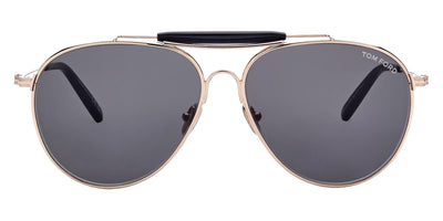 Tom Ford® FT0995 Raphael-02 FT0995 Raphael-02 28A 59 - 28A - Shiny Rose Gold,  t" Logo / Smoke Lenses" Sunglasses