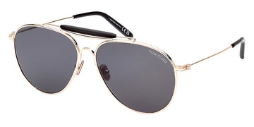 Tom Ford® FT0995 Raphael-02 FT0995 Raphael-02 28A 59 - 28A - Shiny Rose Gold,  t" Logo / Smoke Lenses" Sunglasses