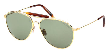 Tom Ford® FT0995 Raphael-02 FT0995 Raphael-02 30N 59 - 30N - Shiny Yellow Gold, t" Logo / Green Barberini Lenses" Sunglasses