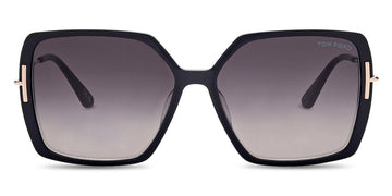 Tom Ford® FT1039 Joanna FT1039 Joanna 01B 59 - 01B - Shiny Black, Shiny Rose Gold, t" Logo / Gradient Smoke Lenses" Sunglasses