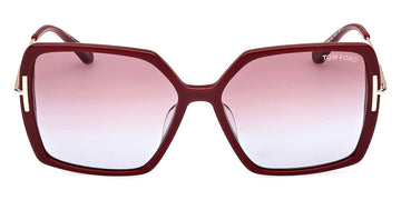 Tom Ford® FT1039 Joanna FT1039 Joanna 69Z 59 - 69Z - Shiny Bordeaux, Shiny Rose Gold, t" Logo / Gradient Rose Lenses" Sunglasses