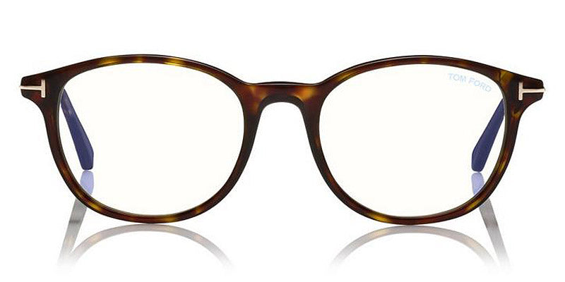 Tom Ford® FT5553-B FT5553-B 052 50 - Shiny Dark Havana/Shiny Rose Gold Eyeglasses