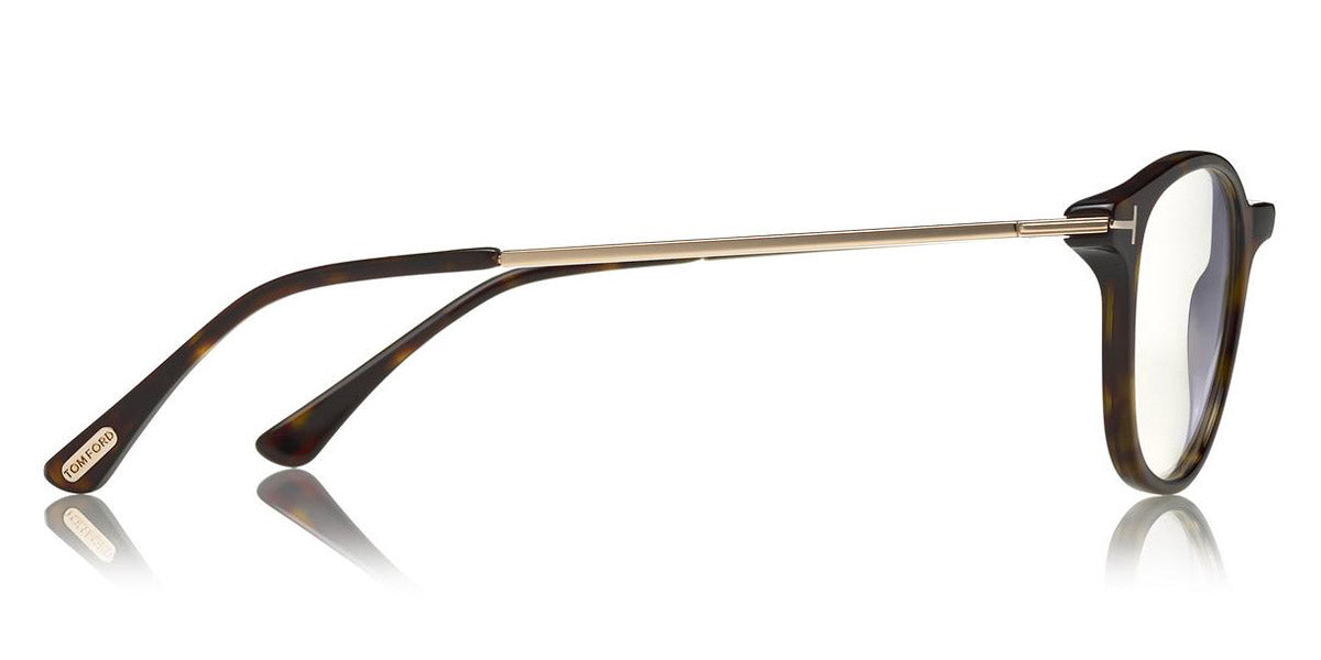 Tom Ford® FT5553-B FT5553-B 052 50 - Shiny Dark Havana/Shiny Rose Gold Eyeglasses