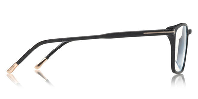 Tom Ford® FT5607-B FT5607-B 001 55 - Shiny Black/Shiny Rose Gold "T" Logo/Blue Eyeglasses