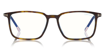 Tom Ford® FT5607-B FT5607-B 052 55 - Shiny Classic Dark Havana/Shiny Rose Gold "T" Logo/Blue Eyeglasses