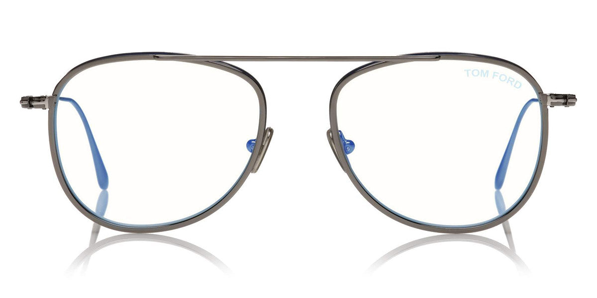 Tom Ford® FT5691-B FT5691-B 012 52 - Shiny Dark Ruthenium With Blue Eyeglasses