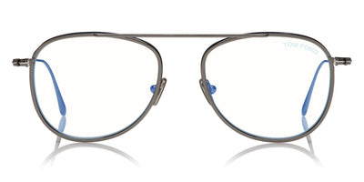 Tom Ford® FT5691-B FT5691-B 012 52 - Shiny Dark Ruthenium With Blue Eyeglasses