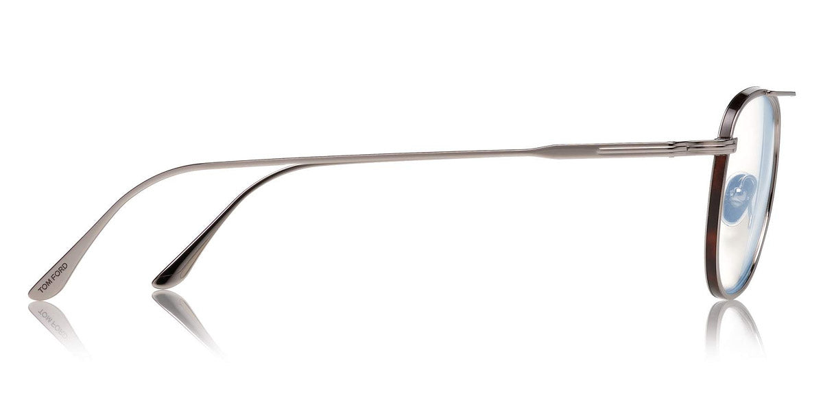 Tom Ford® FT5691-B FT5691-B 014 52 - Shiny Light Ruthenium With Shiny Red Havana Eyeglasses