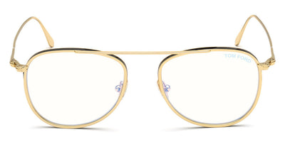 Tom Ford® FT5691-B FT5691-B 030 52 - Shiny Yellow Gold With Shiny Black Eyeglasses