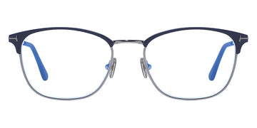 Tom Ford® FT5750-B FT5750-B 001 54 - 001 - Shiny Black, Shiny Rose Gold, t" Logo / Blue Block Lenses" Eyeglasses