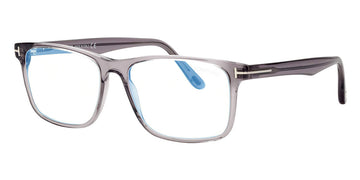 Tom Ford® FT5752-B FT5752-B 005 55 - 005 - Shiny Black Havana, Shiny Blonde Havana, t" Logo / Blue Block Lenses" Eyeglasses