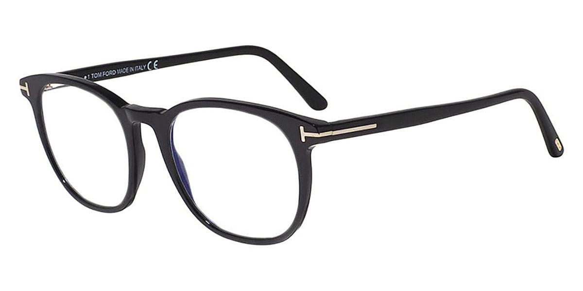 Tom Ford® FT5754-B FT5754-B 001 53 - Shiny Black/T Logo Eyeglasses