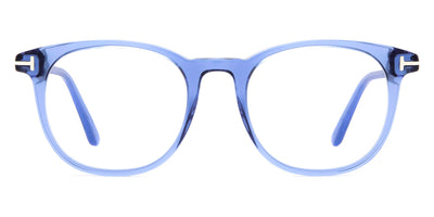 Tom Ford® FT5754-B FT5754-B 090 53 - Shiny Transparent Navy Blue/T Logo Eyeglasses