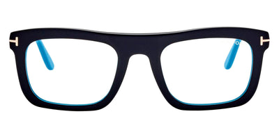 Tom Ford® FT5757-B FT5757-B 001 52 - 001 - Shiny Black, t" Logo / Blue Block Lenses" Eyeglasses