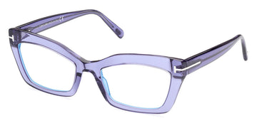 Tom Ford® FT5766-B - Shiny Transparent Liliac/T Logo