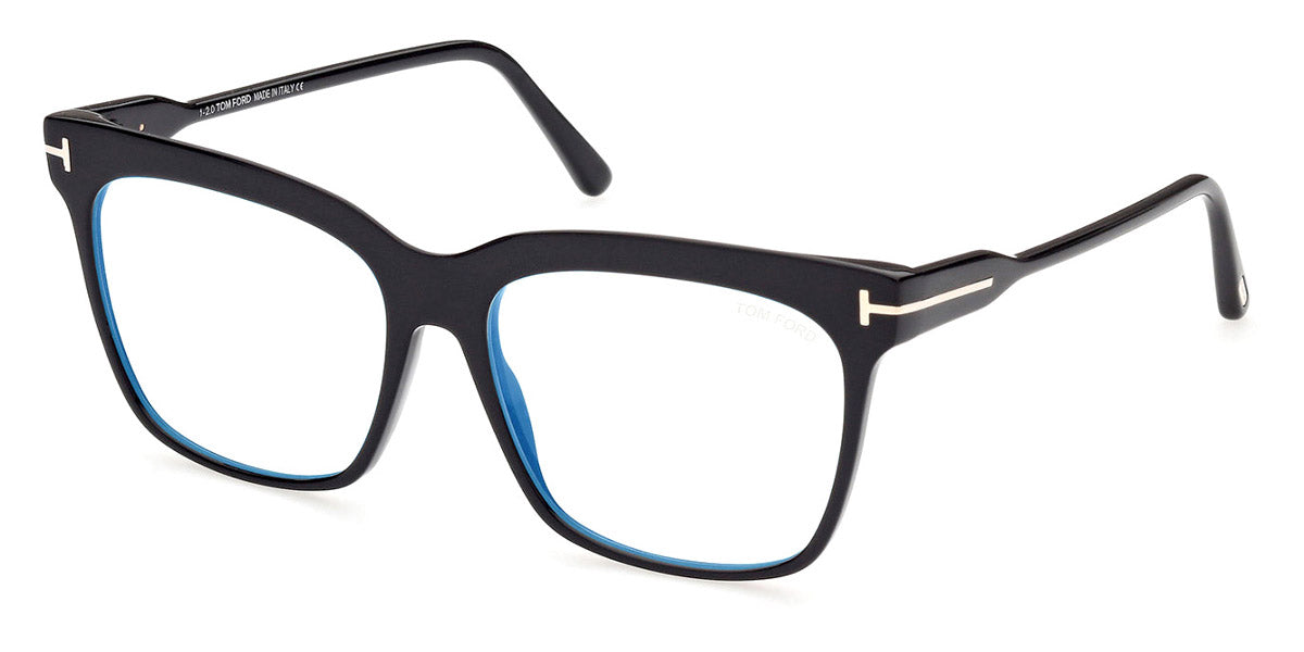 Tom Ford® FT5768-B FT5768-B 001 54 - Shiny Black/T Logo Eyeglasses