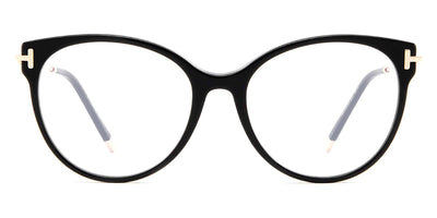 Tom Ford® FT5770-B FT5770-B 055 54 - 055 - Shiny Blush Havana, Shiny Rose Gold, t" Logo / Blue Block Lenses" Eyeglasses