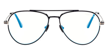 Tom Ford® FT5800-B FT5800-B 001 56 - 001 - Shiny Black, t" Logo / Blue Block Lenses" Eyeglasses