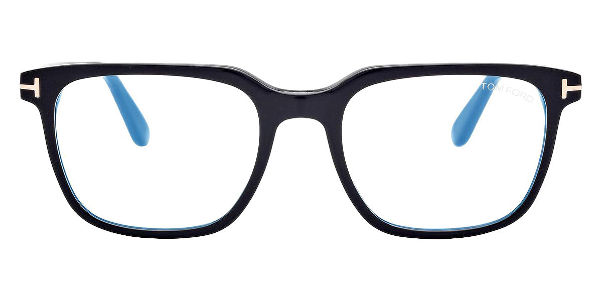 Tom Ford® FT5818-B FT5818-B 001 53 - 001 - Shiny Black  t" Logo / Blue Block Lenses" Eyeglasses