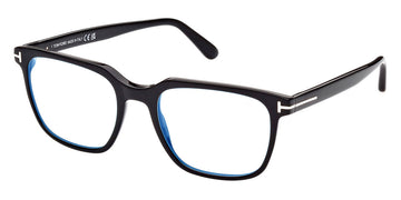 Tom Ford® FT5818-B FT5818-B 001 53 - 001 - Shiny Black  t" Logo / Blue Block Lenses" Eyeglasses