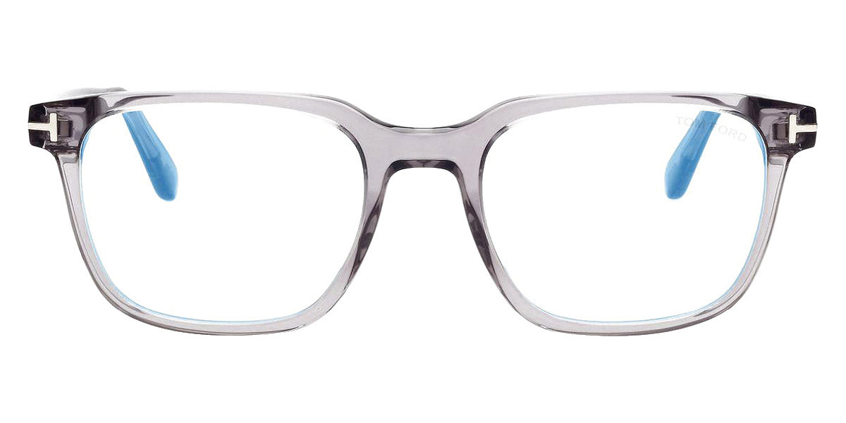 Tom Ford® FT5818-B FT5818-B 052 53 - 052 - Shiny Classic Dark Havana, t" Logo / Blue Block Lenses" Eyeglasses