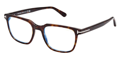 Tom Ford® FT5818-B FT5818-B 052 53 - 052 - Shiny Classic Dark Havana/T Logo Eyeglasses