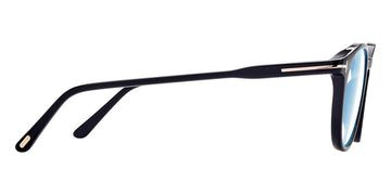 Tom Ford® FT5823-H-B FT5823-H-B 001 50 - 001 - Shiny Black / Blue Block Lenses With Sun Clip Eyeglasses