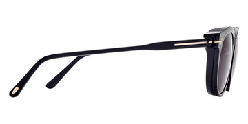 Tom Ford® FT5823-H-B FT5823-H-B 001 50 - 001 - Shiny Black / Blue Block Lenses With Sun Clip Eyeglasses