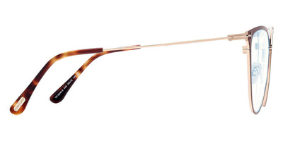 Tom Ford® FT5840-B FT5840-B 046 56 - 046 - Matte Light Brown, t" Logo / Blue Block Lenses" Eyeglasses