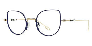 Anne & Valentin® HALONA - Blue/Gold Eyeglasses