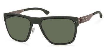 Ic! Berlin® Bloc Graphite-Dark-Green 57 Sunglasses