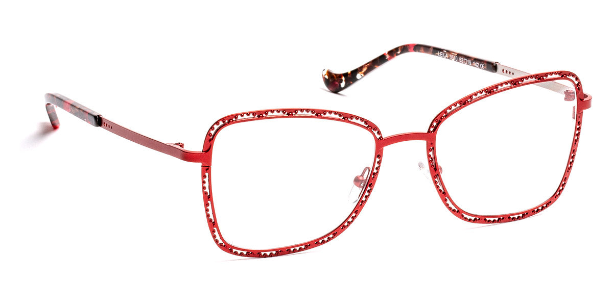 J.F. Rey® Leila JFR Leila 3510 52 - 3510 Red Crimson/Silver Eyeglasses