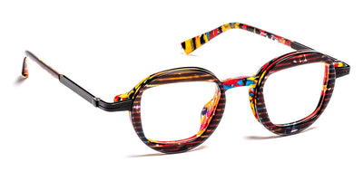 J.F. Rey® JF2981 JFR JF2981 0035 43 - 0035 Stripes Black/Red/Yellow Eyeglasses