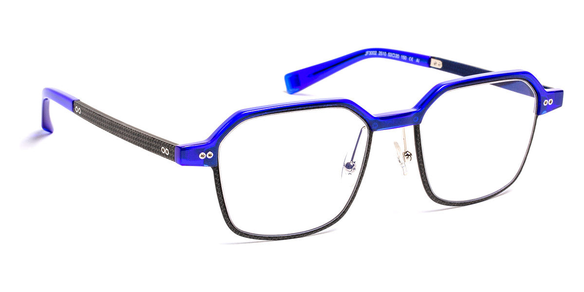 J.F. Rey® JF3002 JFR JF3002 2510 53 - 2510 Blue/Fiber Glasses Ruthenium/Blue Eyeglasses