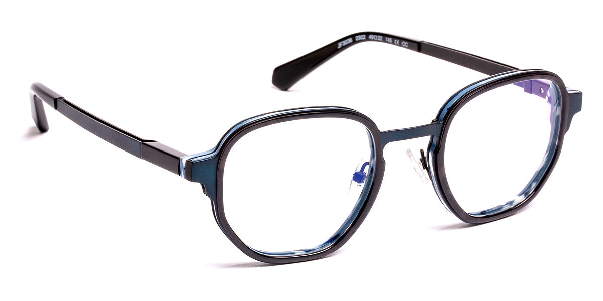 J.F. Rey® JF3036 JFR JF3036 2922 49 - 2922 Blue Camouflage/Black Eyeglasses